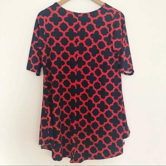 Flirty Pink | Red & Navy Print Tunic - Picture 4 of 5